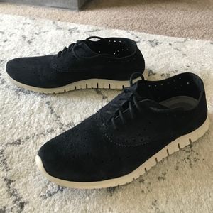 Cole Haan ZeroGrand Black Suede Oxford Women's 8